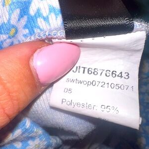 Floral light blue skirt